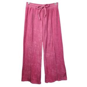 Naked Wardrobe French Terry Relaxed Palazzo Pants Women’s XL Bubblegum Pink EUC